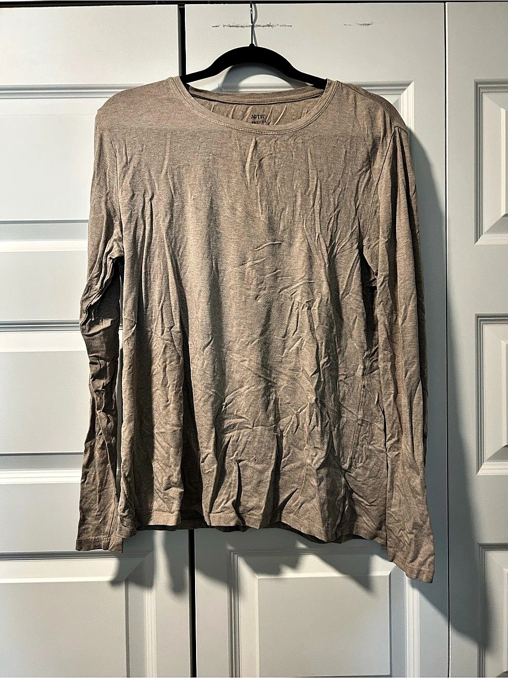 Apt. 9 Essential Long Sleeve Tee Tan XL